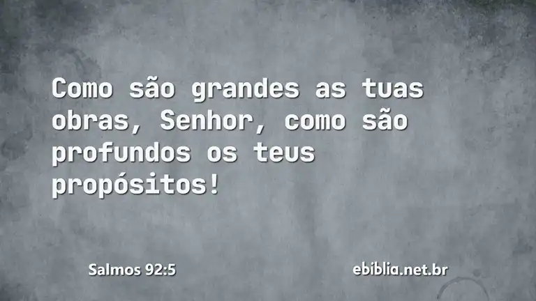 Salmos 92:5