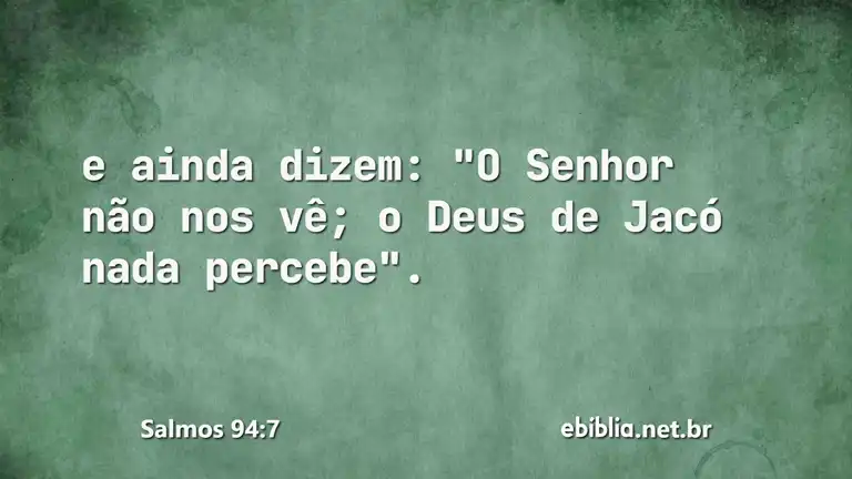 Salmos 94:7