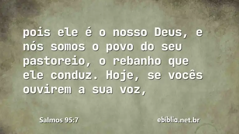 Salmos 95:7