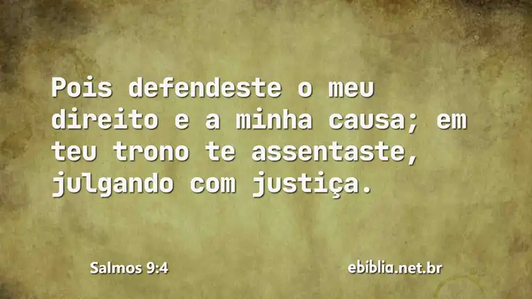 Salmos 9:4