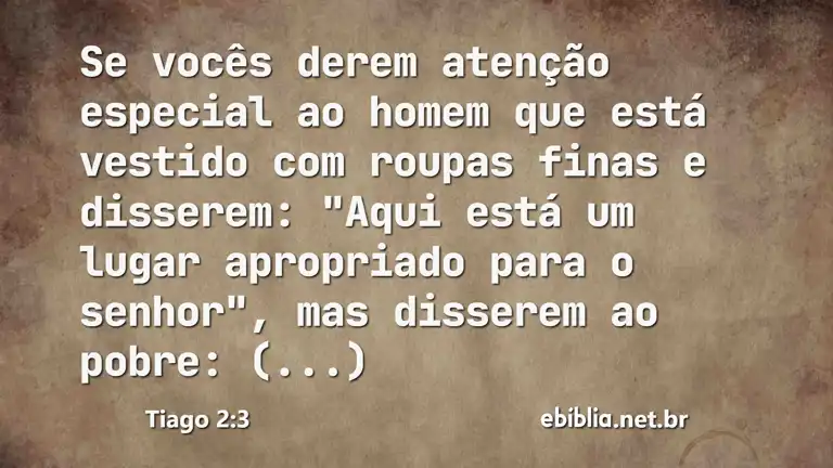 Tiago 2:3