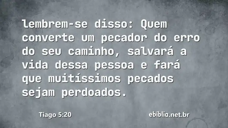 Tiago 5:20