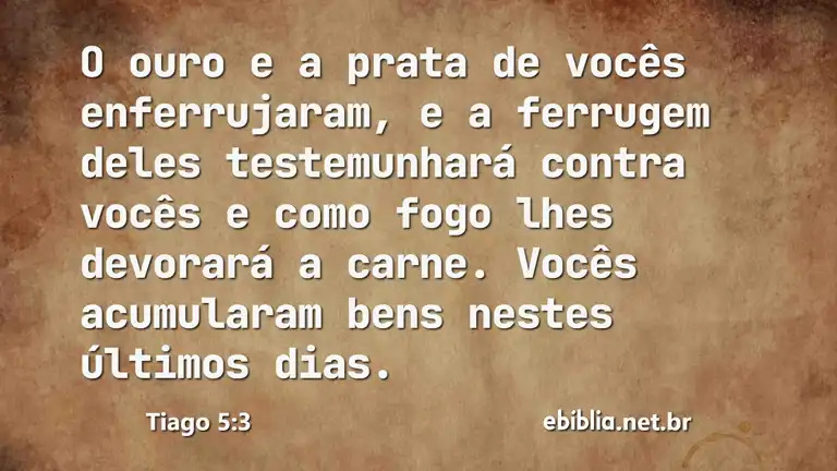 Tiago 5:3