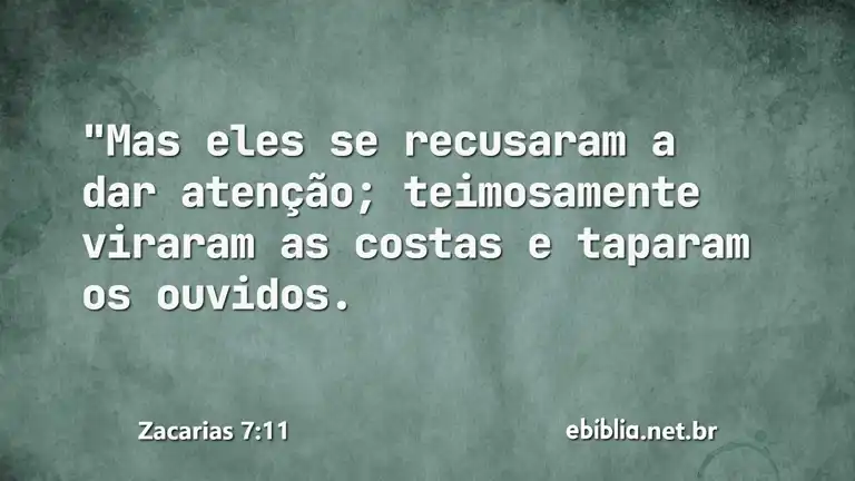 Zacarias 7:11