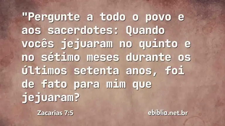 Zacarias 7:5