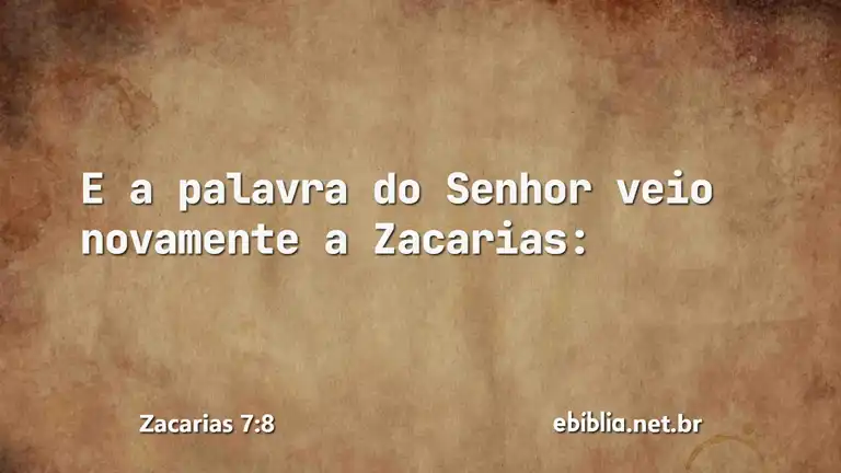 Zacarias 7:8