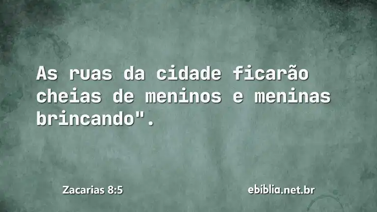 Zacarias 8:5